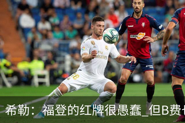 希勒：福登的红牌很愚蠢 但B费也应该被红牌罚下，如果罚就都得罚